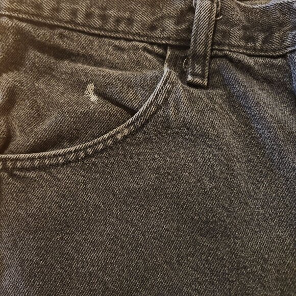 Vintage 90s Rustler Jeans 33x32 Men's Regular Fit Straight Leg Black - Picture 5 of 7